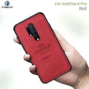 For Oneplus 8 Pro PINWUYO Zun Series PC + TPU + Skin Waterproof And Anti-fall All-inclusive Protective Shell(Red)