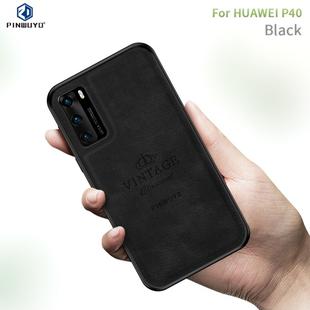 For Huawei P40 PINWUYO Zun Series PC + TPU + Skin Waterproof And Anti-fall All-inclusive Protective Shell(Black)
