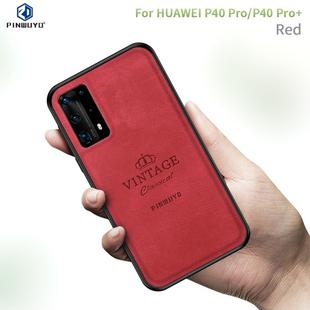 For Huawei P40 pro / P40pro+ PINWUYO Zun Series PC + TPU + Skin Waterproof And Anti-fall All-inclusive Protective Shell(Red)