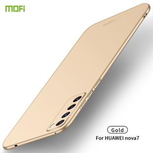 For Huawei Nova 7 MOFI Frosted PC Ultra-thin Hard Case(Gold)