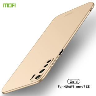 For Huawei Nova 7 SE MOFI Frosted PC Ultra-thin Hard Case(Gold)
