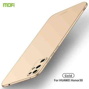 For Huawei Honor 30 MOFI Frosted PC Ultra-thin Hard Case(Gold)