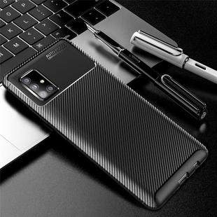 For Galaxy A51 5G Carbon Fiber Texture Shockproof TPU Case(Black)