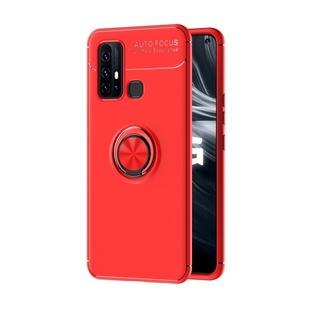 For VIVO Y50 Metal Ring Holder 360 Degree Rotating TPU Case(Red+Red)