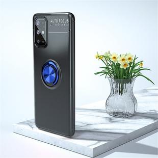 For Galaxy A31 Metal Ring Holder 360 Degree Rotating TPU Case(Black+Blue)