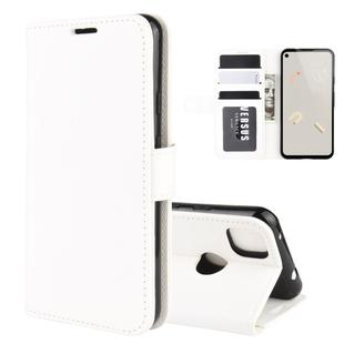 For Google Pixel 4A R64 Texture Single Horizontal Flip Protective Case with Holder & Card Slots & Wallet& Photo Frame(White)