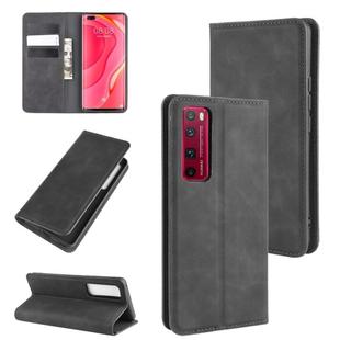 For Huawei Nova 7 Pro 5G Retro-skin Business Magnetic Suction Leather Case with Holder & Card Slots & Wallet(Black)