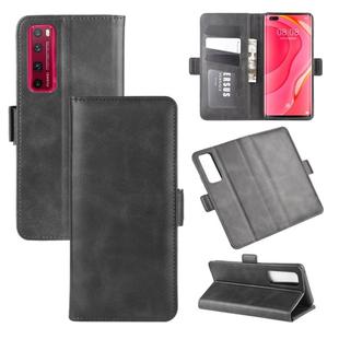 For Huawei Nova 7 Pro 5G Dual-side Magnetic Buckle Horizontal Flip Leather Case with Holder & Card Slots & Wallet(Black)