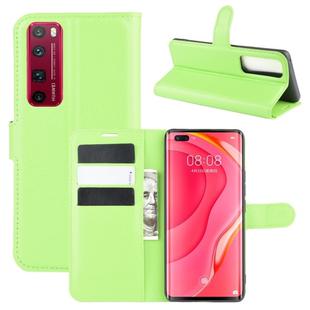For Huawei Nova 7 Pro 5G Litchi Texture Horizontal Flip Protective Case with Holder & Card Slots & Wallet(Green)