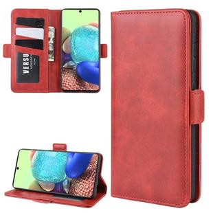 For Galaxy A71 5G Dual-side Magnetic Buckle Horizontal Flip Leather Case with Holder & Card Slots & Wallet(Red)