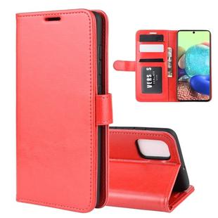 For Galaxy A71 5G R64 Texture Single Horizontal Flip Protective Case with Holder & Card Slots & Wallet& Photo Frame(Red)