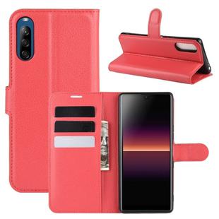 For Sony Xperia L4 Litchi Texture Horizontal Flip Protective Case with Holder & Card Slots & Wallet(Red)