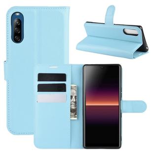 For Sony Xperia L4 Litchi Texture Horizontal Flip Protective Case with Holder & Card Slots & Wallet(Blue)