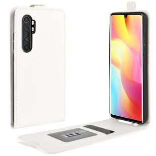 For Xiaomi Mi Note 10 Lite R64 Texture Single Vertical Flip Leather Protective Case with Card Slots & Photo Frame(White)