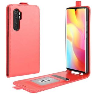 For Xiaomi Mi Note 10 Lite R64 Texture Single Vertical Flip Leather Protective Case with Card Slots & Photo Frame(Red)