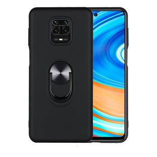 For Xiaomi Redmi Note 9 Pro Max 360 Rotary Multifunctional Stent PC+TPU Case with Magnetic Invisible Holder(Black)