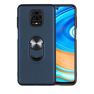 For Xiaomi Redmi Note 9 Pro Max 360 Rotary Multifunctional Stent PC+TPU Case with Magnetic Invisible Holder(Navy Blue)