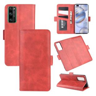 For Huawei Honor 30 Pro Dual-side Magnetic Buckle Horizontal Flip Leather Case with Holder & Card Slots & Wallet(Red)