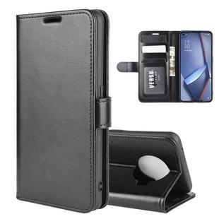 For OPPO ACE 2 R64 Texture Single Horizontal Flip Protective Case with Holder & Card Slots & Wallet& Photo Frame(Black)
