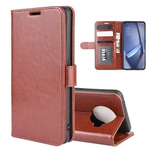 For OPPO ACE 2 R64 Texture Single Horizontal Flip Protective Case with Holder & Card Slots & Wallet& Photo Frame(Brown)