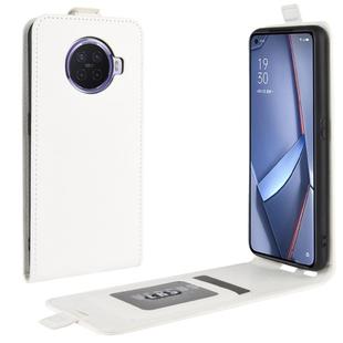 For OPPO ACE 2 R64 Texture Single Vertical Flip Leather Protective Case with Card Slots & Photo Frame(White)