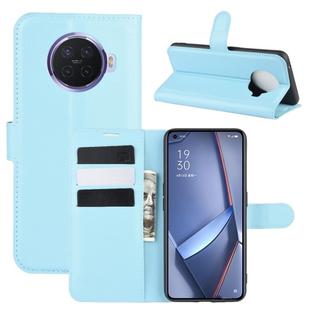 For OPPO ACE 2 Litchi Texture Horizontal Flip Protective Case with Holder & Card Slots & Wallet(Blue)