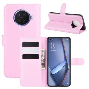 For OPPO ACE 2 Litchi Texture Horizontal Flip Protective Case with Holder & Card Slots & Wallet(Pink)