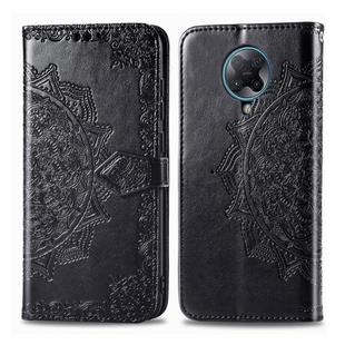 For Xiaomi Redmi K30 Pro Halfway Mandala Embossing Pattern Horizontal Flip Leather Case with Holder & Card Slots & Wallet & Photo Frame & Lanyard(Black)