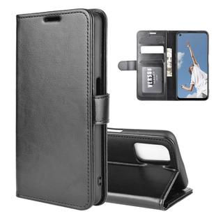 For OPPO A72/A52 R64 Texture Single Horizontal Flip Protective Case with Holder & Card Slots & Wallet& Photo Frame(Black)