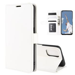 For OPPO A72/A52 R64 Texture Single Horizontal Flip Protective Case with Holder & Card Slots & Wallet& Photo Frame(White)