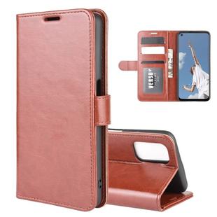 For OPPO A72/A52 R64 Texture Single Horizontal Flip Protective Case with Holder & Card Slots & Wallet& Photo Frame(Brown)