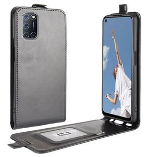 For OPPO A72 R64 Texture Single Vertical Flip Leather Protective Case with Card Slots & Photo Frame(Black)