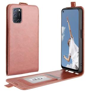 For OPPO A72 R64 Texture Single Vertical Flip Leather Protective Case with Card Slots & Photo Frame(Brown)
