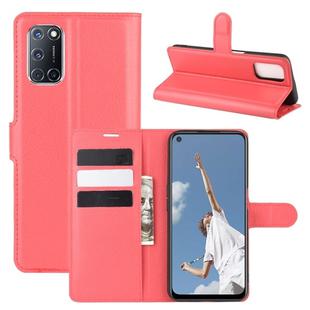 For OPPO A72/A52 Litchi Texture Horizontal Flip Protective Case with Holder & Card Slots & Wallet(Red)