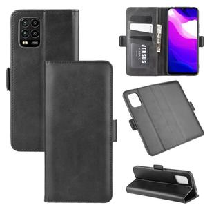 For XiaoMi Mi 10 Lite 5G Dual-side Magnetic Buckle Horizontal Flip Leather Case with Holder & Card Slots & Wallet(Black)