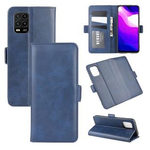 For XiaoMi Mi 10 Lite 5G Dual-side Magnetic Buckle Horizontal Flip Leather Case with Holder & Card Slots & Wallet(Dark Blue)