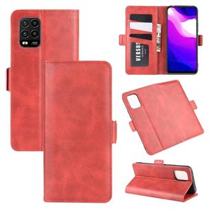 For XiaoMi Mi 10 Lite 5G Dual-side Magnetic Buckle Horizontal Flip Leather Case with Holder & Card Slots & Wallet(Red)