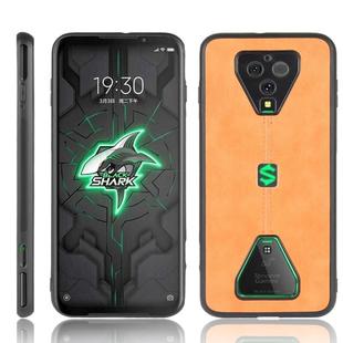 For Xiaomi Black Shark 3 Pro Shockproof Sewing Cow Pattern Skin PC + PU + TPU Case(Orange)