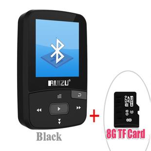 Original RUIZU X50 Sport Bluetooth MP3 Player 8gb Clip Mini with Screen Support FM,Recording,E-Book,Clock,Pedometer