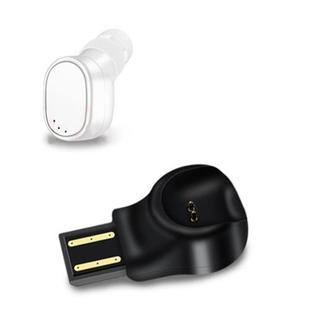 LESIRI X12 Bluetooth Headset Mini Wireless Earphone Portable USB Magnetic Charging Headset Sport Earbud Headset for iPhone(White)