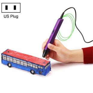 RP800A Childrens Educational Toys 3D Printing Pen, Plug Type:US Plug(Purple)