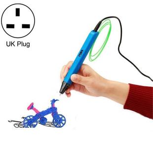RP800A Childrens Educational Toys 3D Printing Pen, Plug Type:UK Plug(Blue)