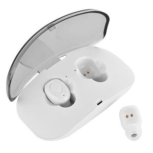 xinmanrou X18 TWS Wireless Bluetooth Earphones Handsfree Earbuds Bluetooth Headset Sports Earphone with Mic(White)
