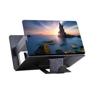 8 inch Universal Mobile Phone 3D Screen Amplifier HD Video Magnifying Glass Stand Bracket Holder(Black)