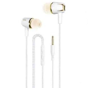 3.5mm Wired Earphone Earbuds Stereo Sound Metal Bass Headset with Mic for Smart Phone(Gold)