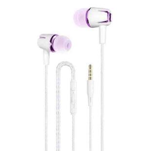 3.5mm Wired Earphone Earbuds Stereo Sound Metal Bass Headset with Mic for Smart Phone(Rose red)