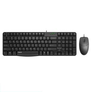 Rapoo X120 Computer Business Office USB Wired Keyboard and Mouse Set(Black)