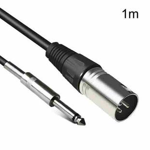 6.35mm Caron Male To XLR 2pin Balance Microphone Audio Cable Mixer Line, Size:1m