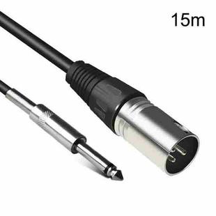 6.35mm Caron Male To XLR 2pin Balance Microphone Audio Cable Mixer Line, Size:15m