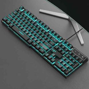 X-L SWAB GX50 Computer Manipulator Feel Wired Keyboard, Colour:Black Ice Blue